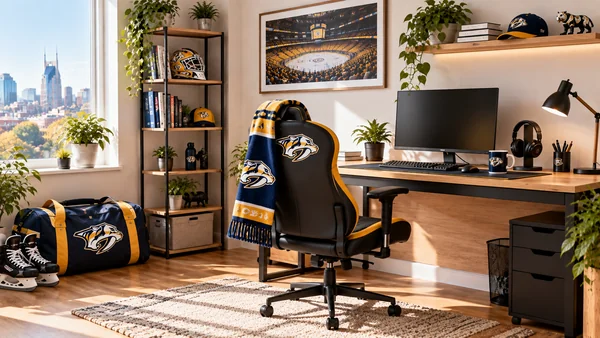 Вдъхновение за фенски работен кът Nashville Predators