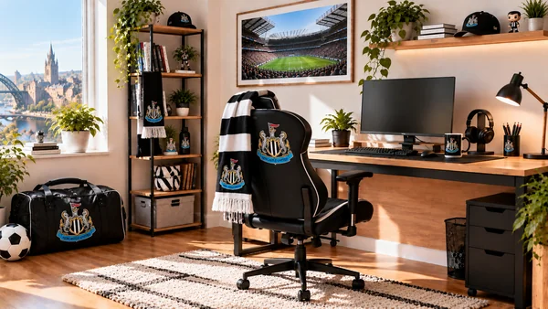 Вдъхновение за фенски работен кът Newcastle United