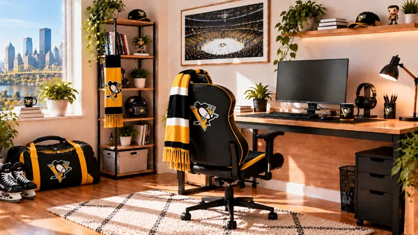 Вдъхновение за фенски работен кът Pittsburgh Penguins