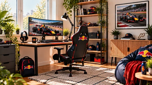 Вдъхновение за фенски работен кът Red Bull Racing