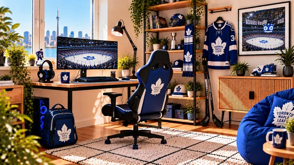 Вдъхновение за фенски работен кът Toronto Maple Leafs