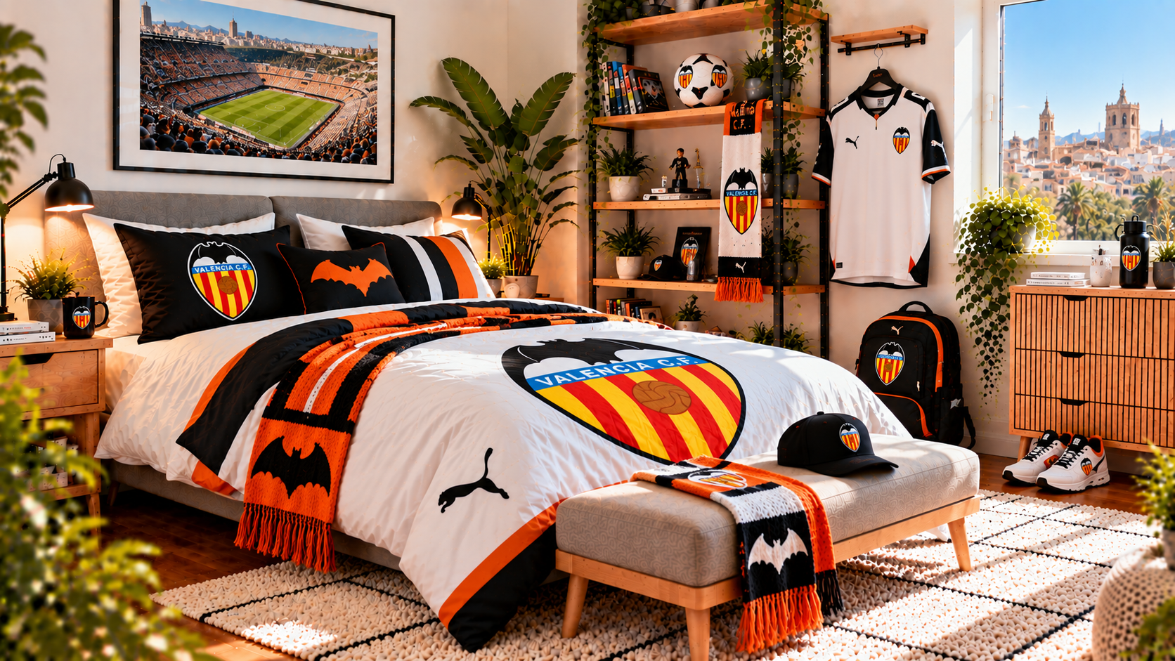 Вдъхновение за фенска стая Valencia CF